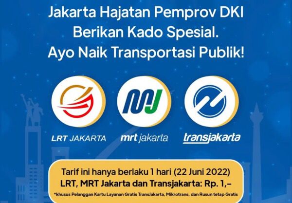 Murah Banget! Jalan-jalan Naik Bus Transjakarta, MRT dan LRT Cuma Bayar Rp1 Hari Ini