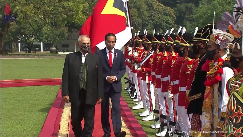 Presiden Jokowi Sambut Kunjungan Presiden Timor Leste Jose Ramos-Horta di Istana Bogor