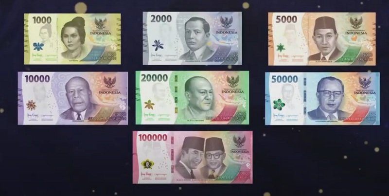 Bank Indonesia Luncurkan 7 Pecahan Uang Kertas Rupiah Emisi 2022
