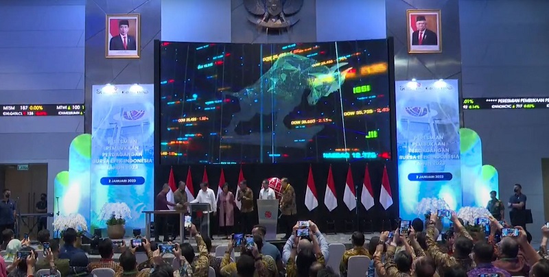 Presiden Jokowi Resmi Buka Perdagangan Bursa Efek Indonesia 2023